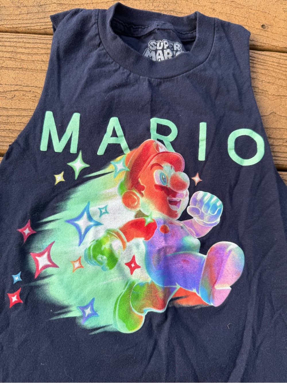 Mario Boys' Navy Graphic Tank Top